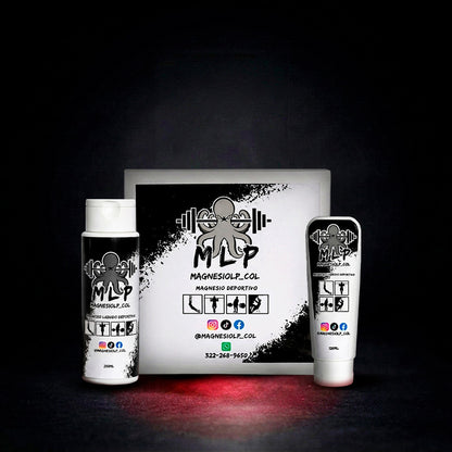 COMBO PROMOCION!! MAGNESIO LIQUIDO 250ML + MAGNESIO LIQUIDO 120ML + CAJA DE MAGNESIO DEPORTIVO | 8 UNIDADES