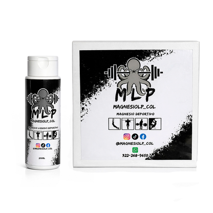 COMBO PROMOCION!! MAGNESIO LIQUIDO 250ML + CAJA DE MAGNESIO DEPORTIVO | 8 UNIDADES