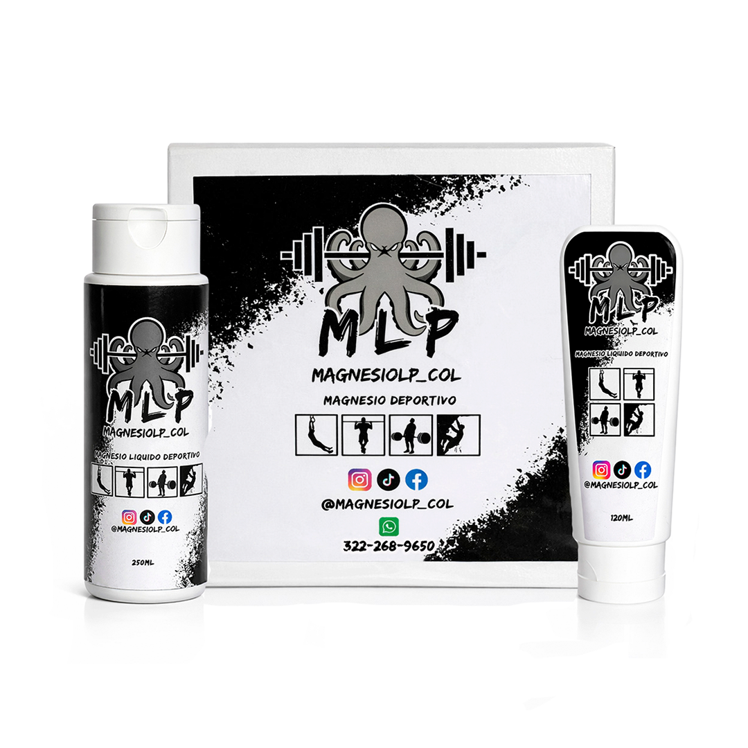 COMBO PROMOCION!! MAGNESIO LIQUIDO 250ML + MAGNESIO LIQUIDO 120ML + CAJA DE MAGNESIO DEPORTIVO | 8 UNIDADES